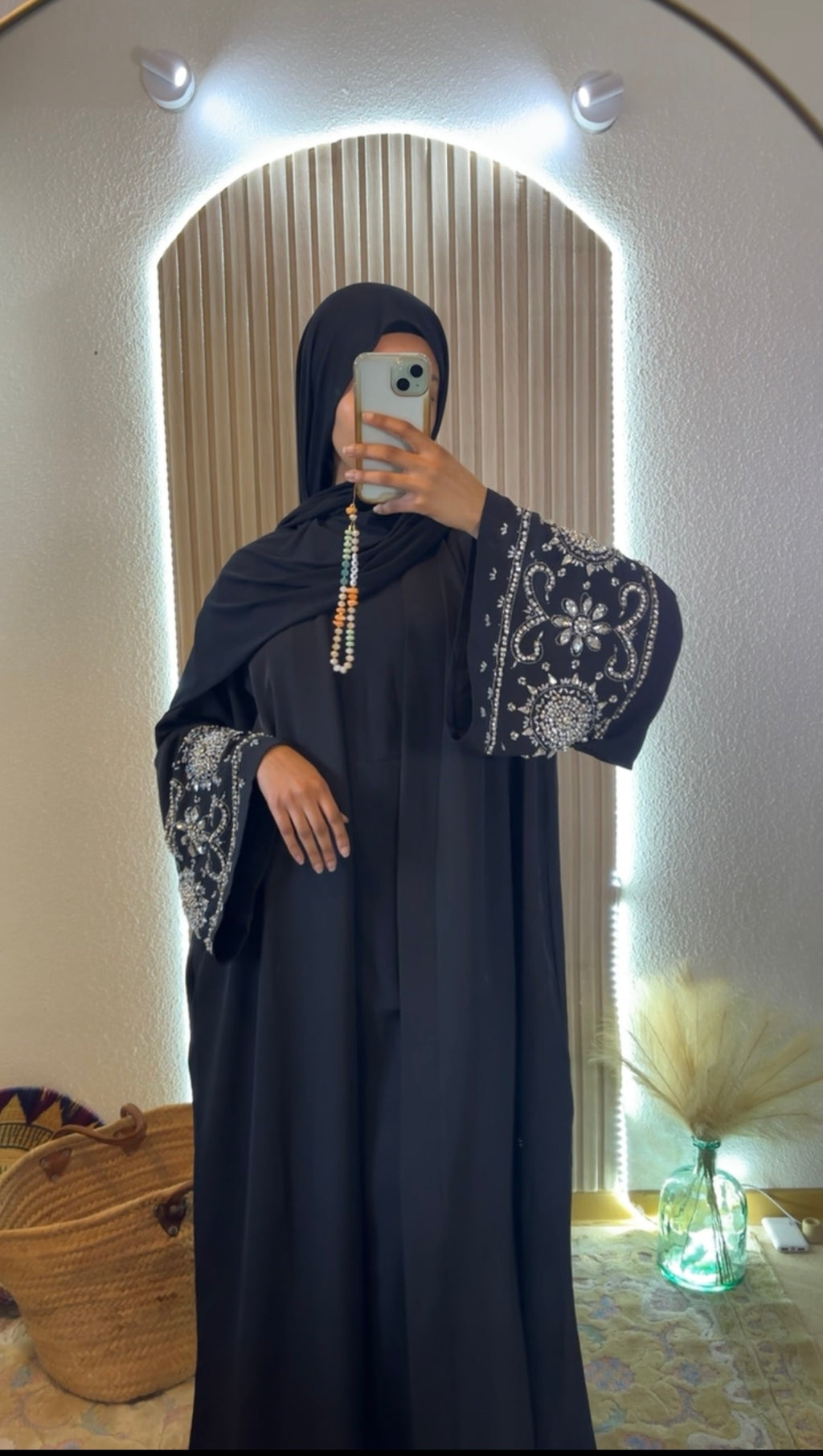 Abaya Manches Strassées