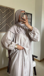 Robe longue rayée
