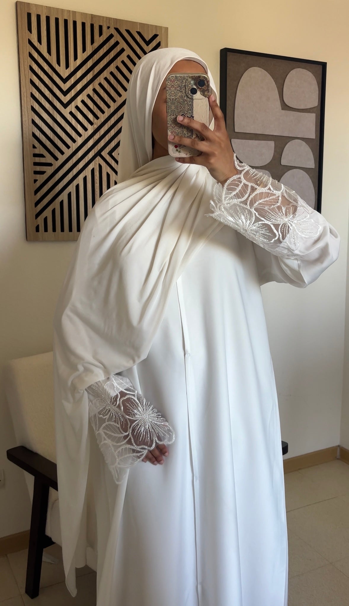 Abaya Firdaws Blanche