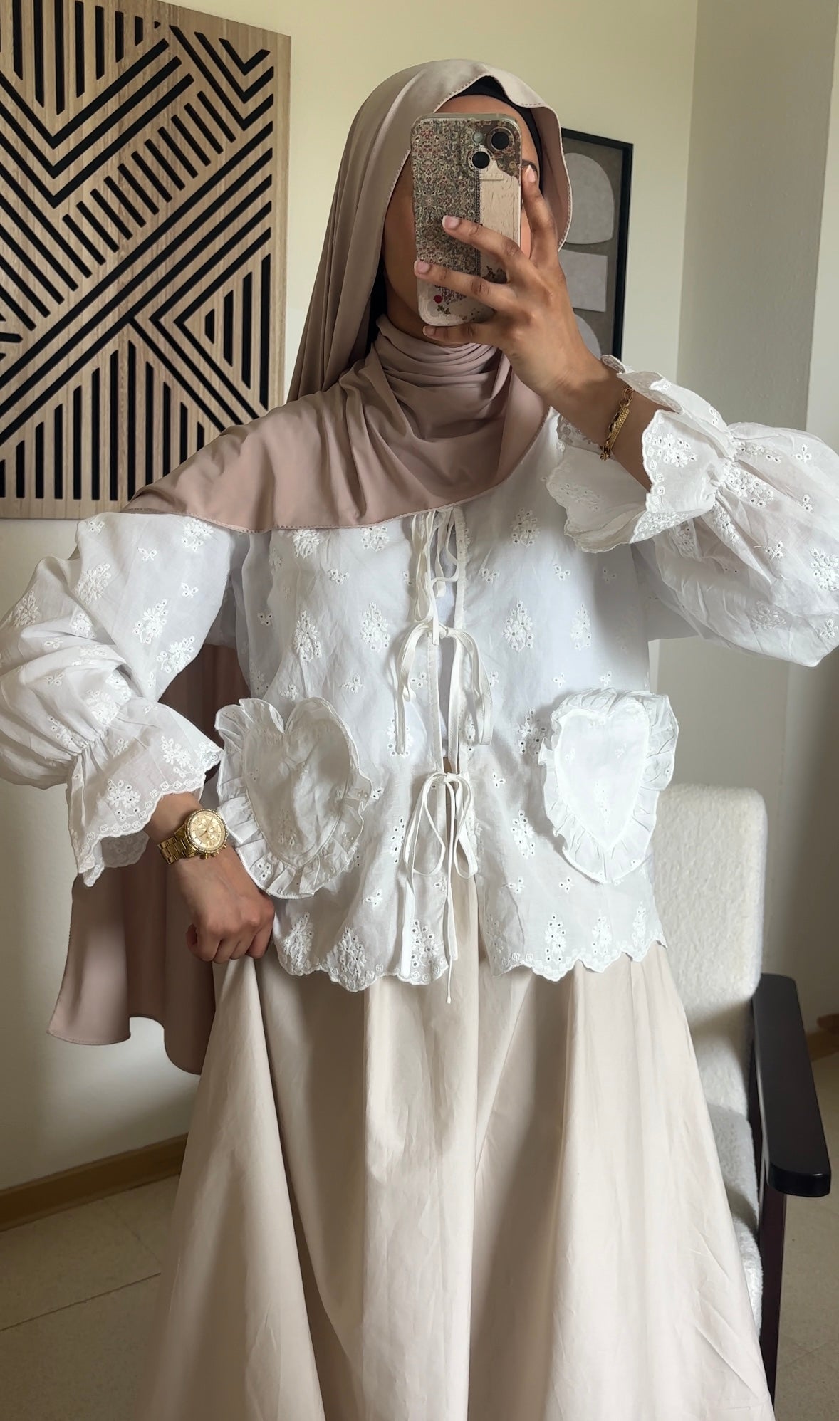 Blouse à lacets