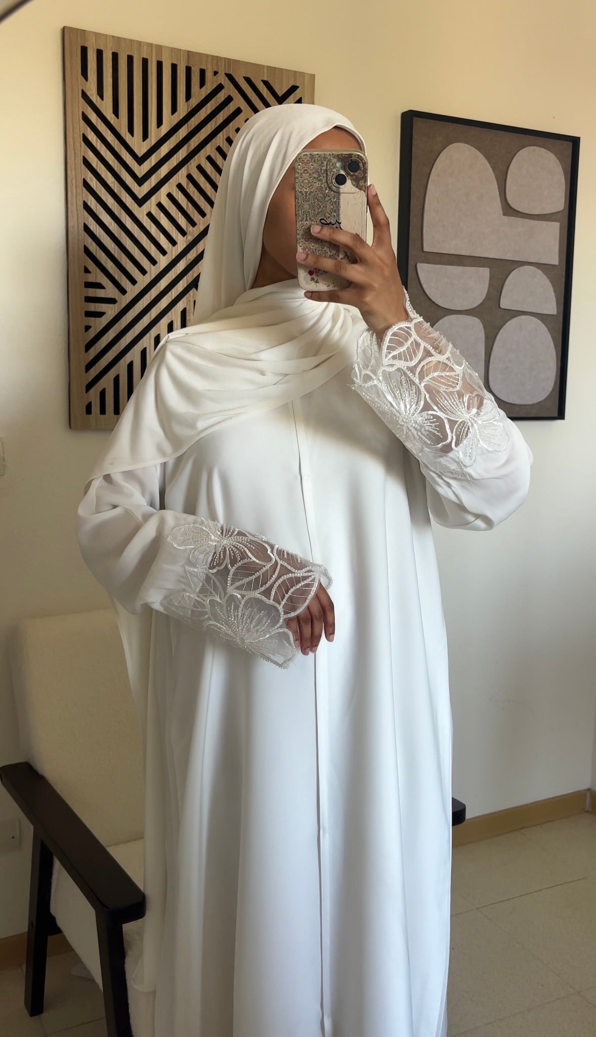 Abaya Firdaws Blanche