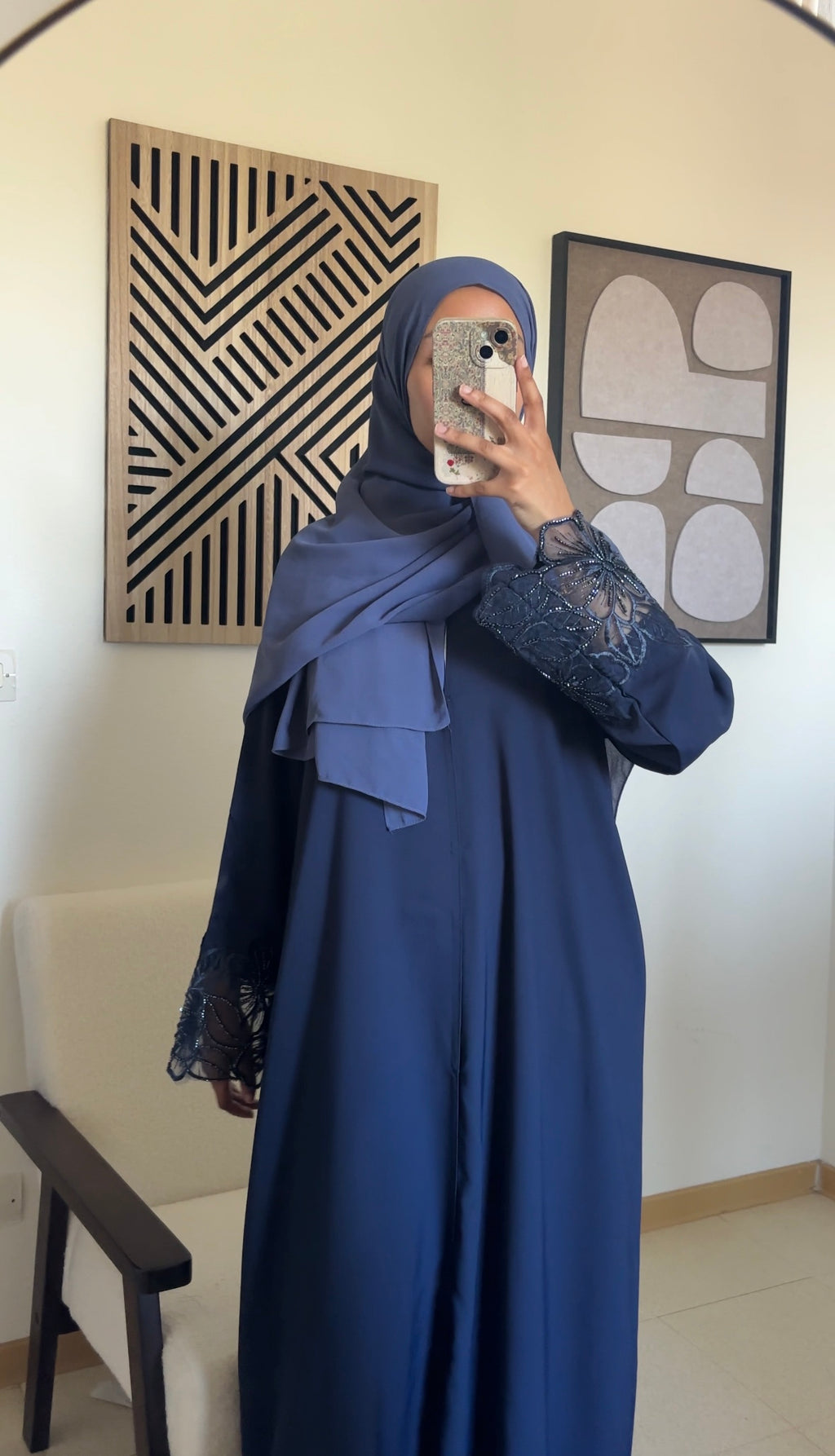 Abaya Firdaws Bleu nuit