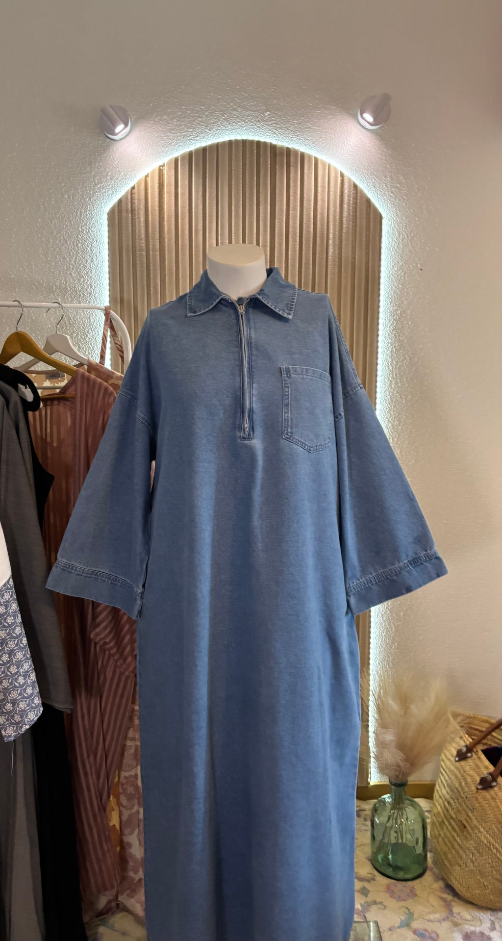 Robe Longue Jean Bleu