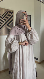 Robe longue rayée