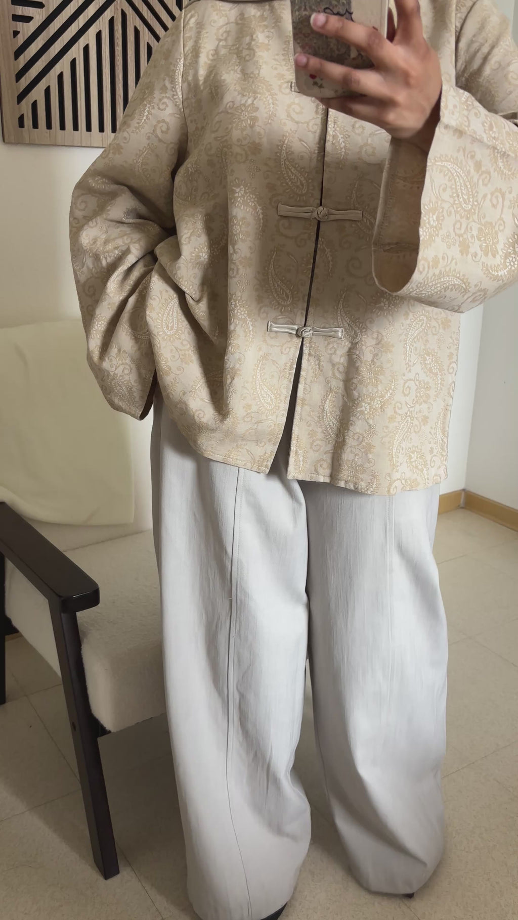 Pantalon large coupe droite