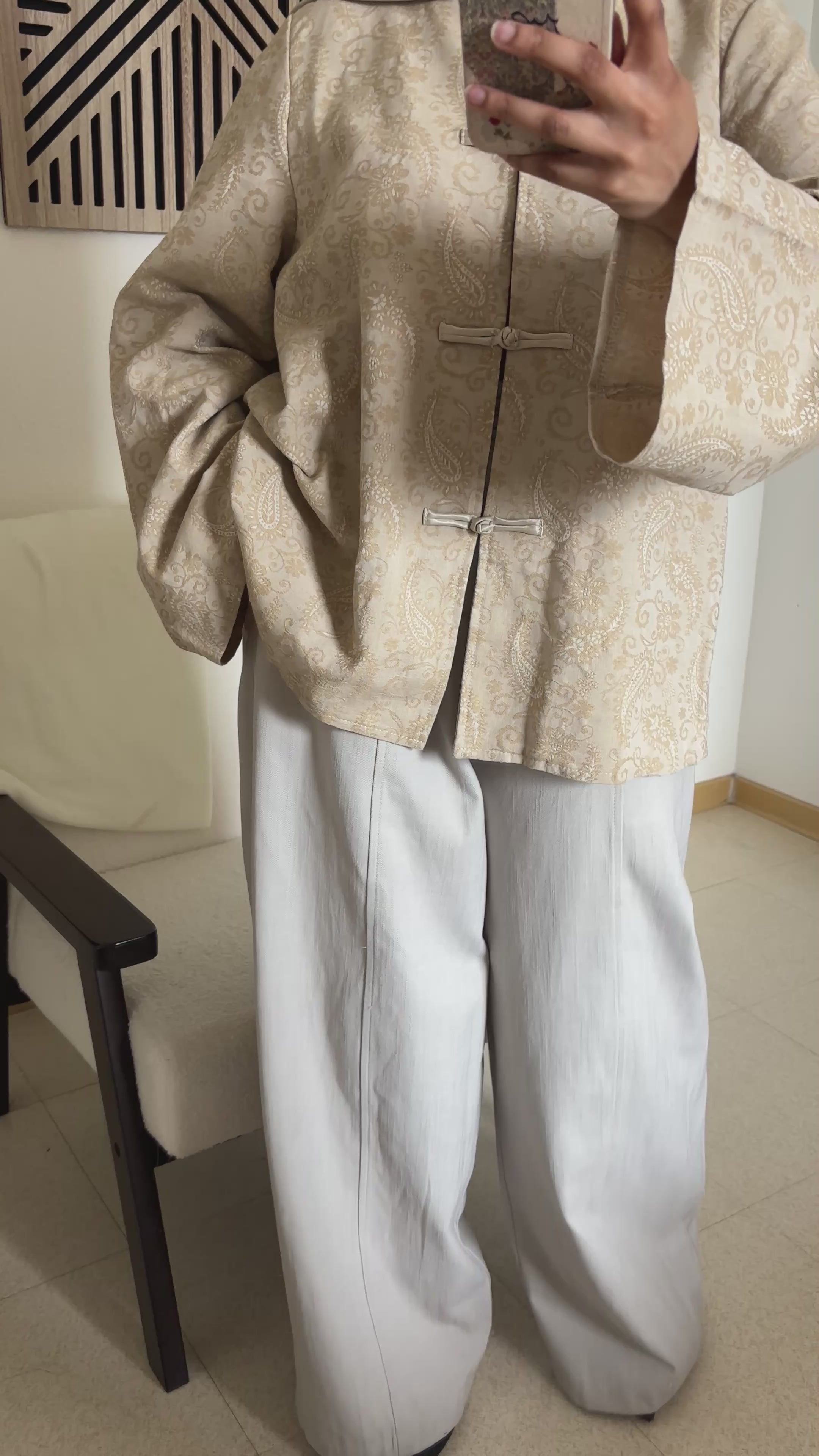 Pantalon large coupe droite